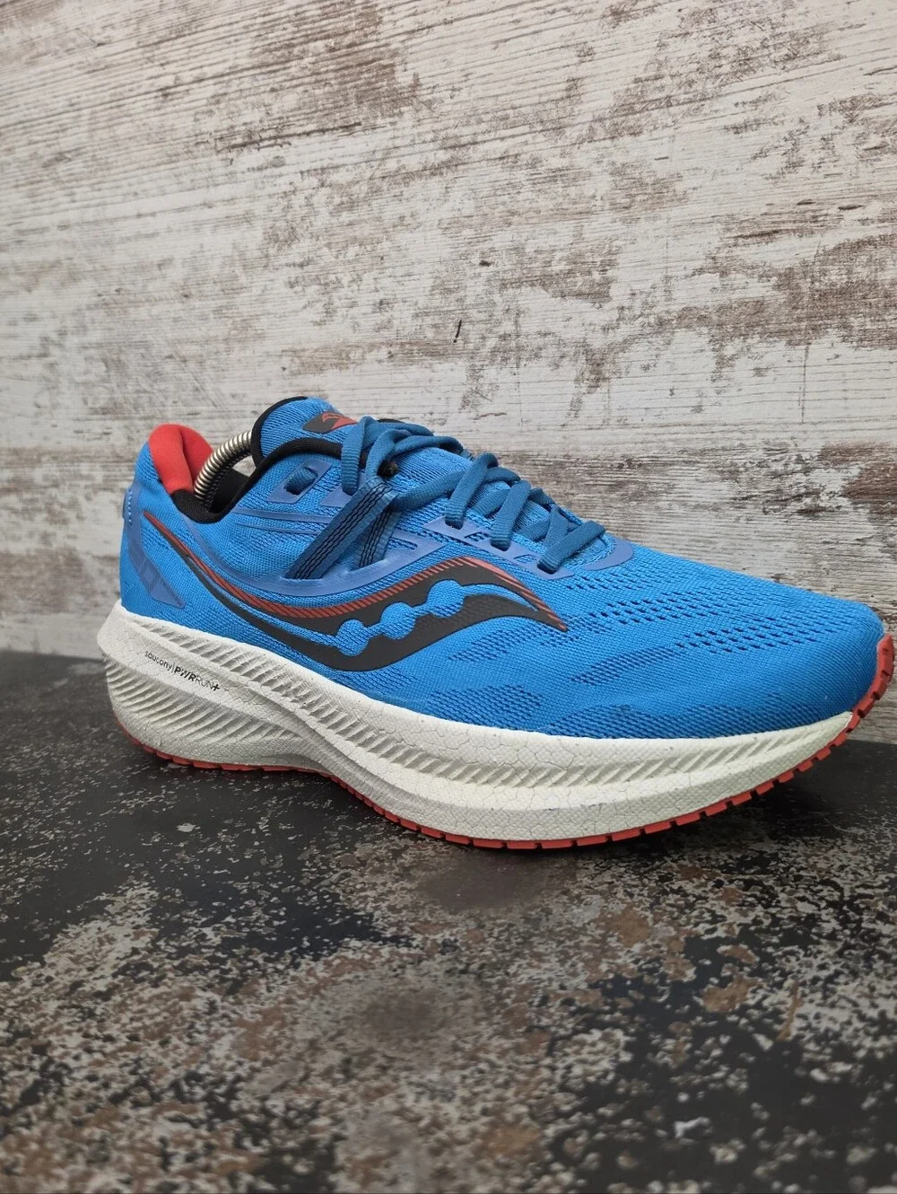 Mens Saucony Triumph 20 Running Shoes Sz 10 VGC Used Blue S20759-31